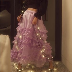 Free people ruffle purple skirt